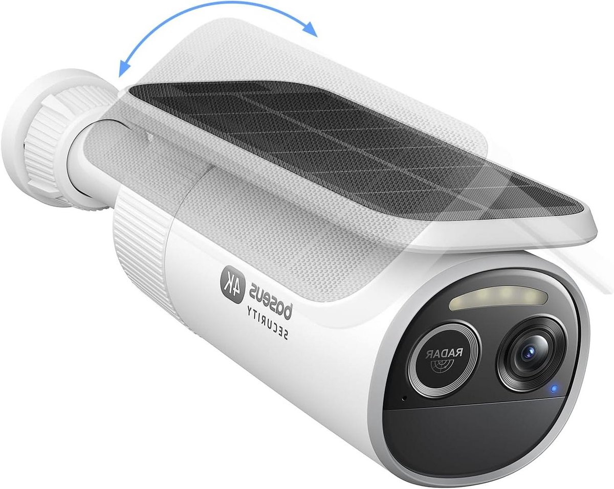 Draadloze Beveiligingscamera - Buitencamera WiFi - Huisbewaking - AI Gezichtsherkenning - 4K Ultra HD - Zwart