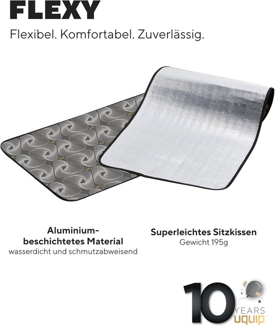 Isolatiemat - Campingmat Vochtwerend - Outdoor Kamperen - Aluminium Gecoate Onderkant - 190 x 55 cm - Grijs — afbeelding 4