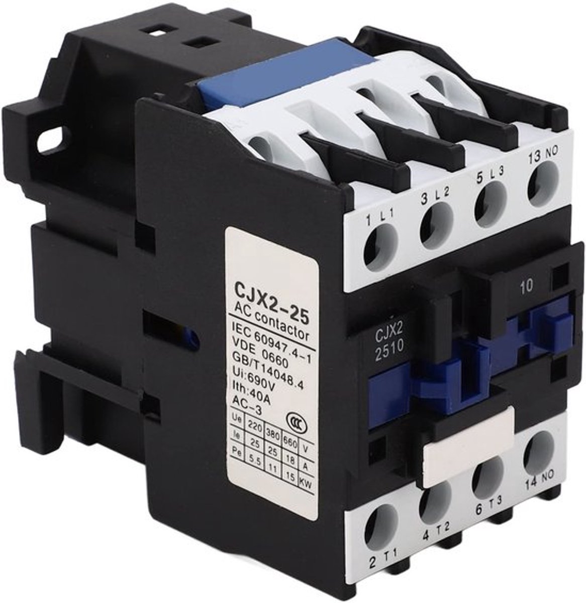 Store_8 - AC Schakelaar - 380v 25A - Hoge gevoeligheid - Zilver