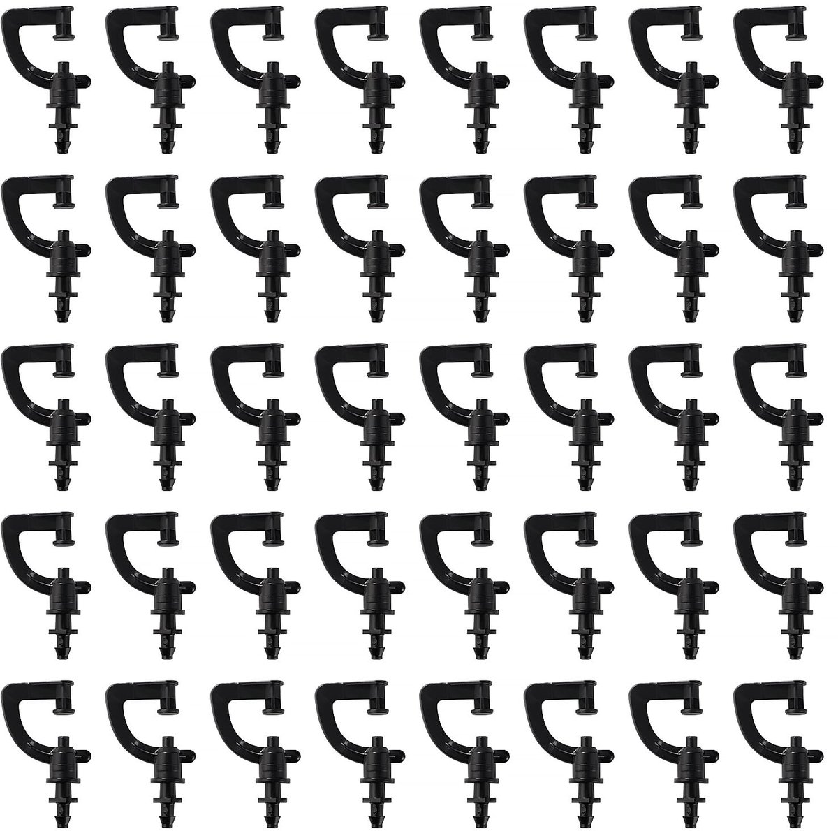 40 stuks G-type-micromondstuk, 360 graden brekingssproeier, refractiesproeimondstuk, hangende irrigatie, sprinklerkop met baraansluiting, voor boerderij, tuin, outdoor, kassen