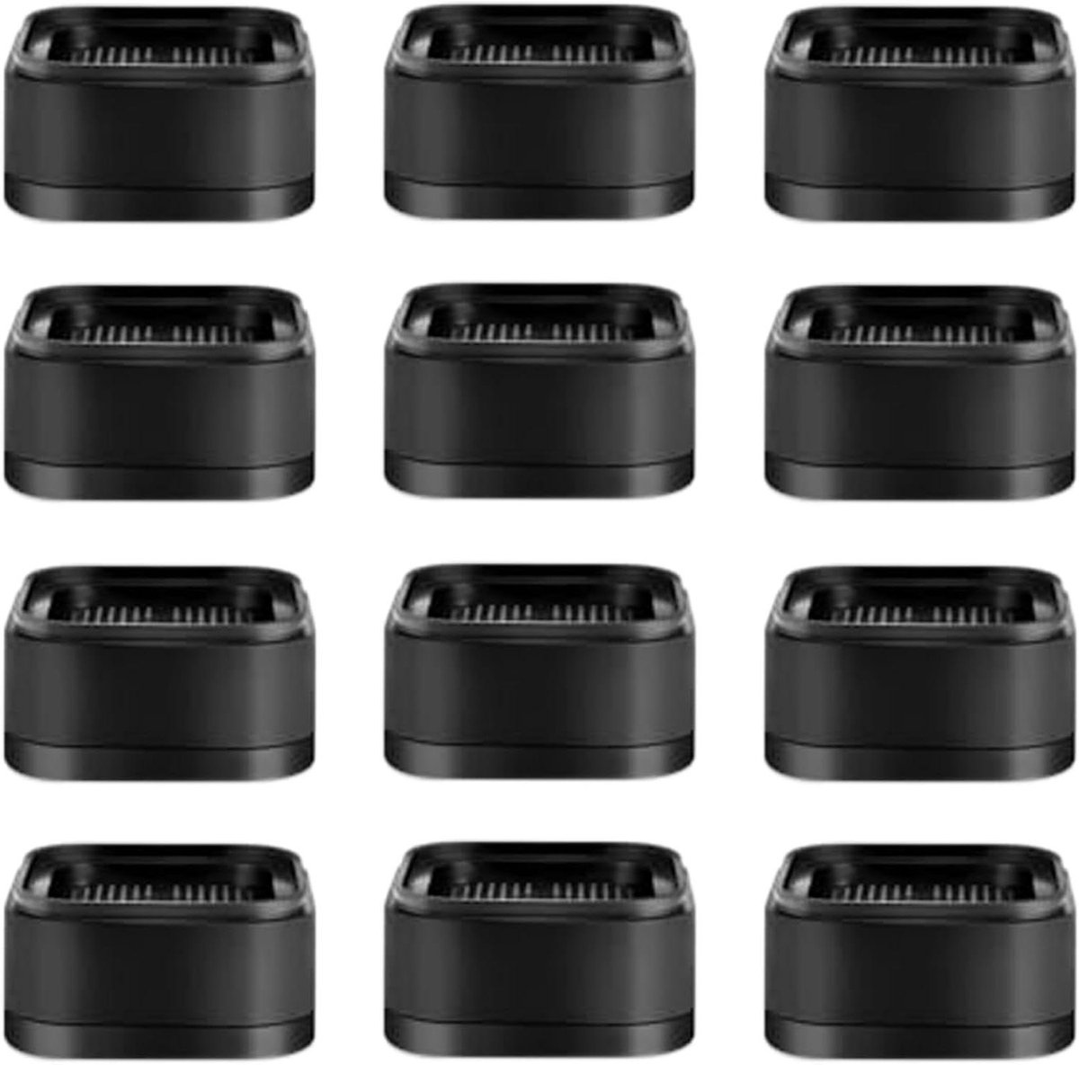 Meubelverhogers - Tafelverhogers Bedverhogers - Meubels Verhogen - Schokbestendig Geluidsdempend - 12 stuks 35 cm - Zwart