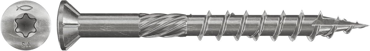Deckschroef Verzinkt - Houtschroef Terrasschroef - Terras Monteren - Snijpunt Geen Voorboren - 5x60mm 150 stuks - Zilver