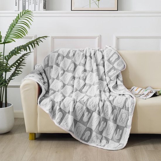 Knuffeldeken Kinderen - Baby Deken - Warmte en Comfort - Hypoallergeen Materiaal - 75 x 100 cm - Grijs — afbeelding 3