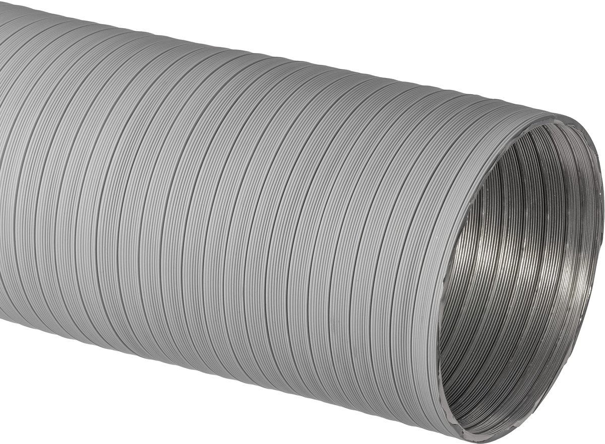 Flexibele slang, diameter 120 mm, 1,5 m, flexibele aluminium slang, ventilatieslang, afvoerslang