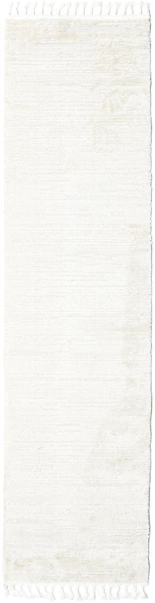Vloerkleed, Berber/Morocco, 80 x 300 cm, Rechthoekig, Middelpolig, Alleen chemisch reinigen, oeko_tex_100, Crème wit