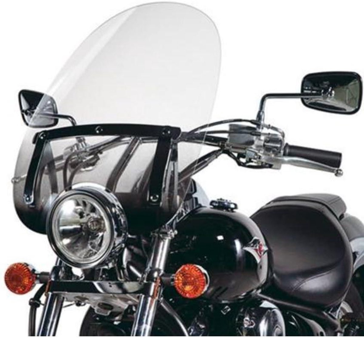 Beeldscherm Motor - Windscherm Motor - Bescherming Tegen Wind - Universeel Model - 55 x 47 cm - Zwart