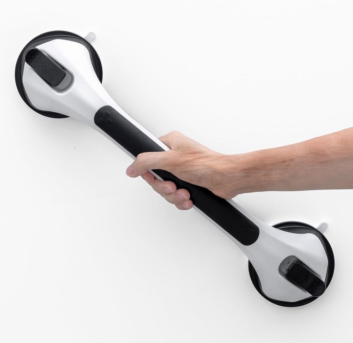 Douchegreep - Zuignapgreep Veiligheidsgreep - Extra Stabiliteit - Boorvrije Installatie - 43 cm - Zwart