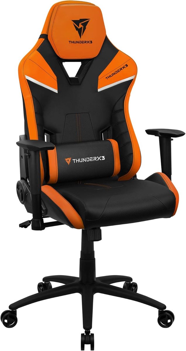Gaming Stoel - Ergonomische Stoel Buretstoel - Comfortabel Gamen - AIR Technologie - 66 x 70 x 125 cm - Oranje — afbeelding 3