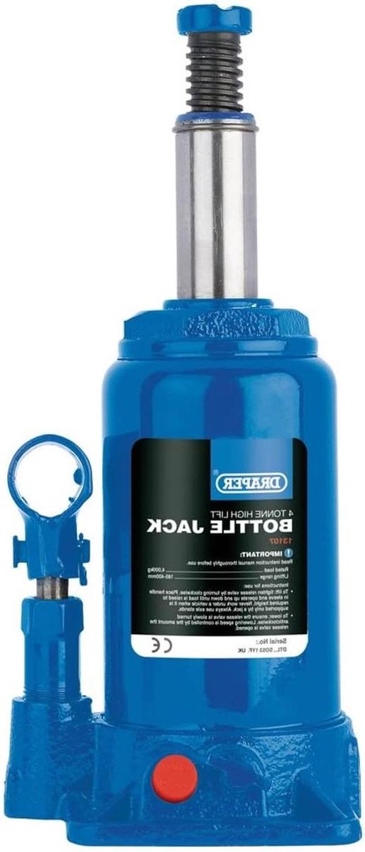 Hydraulische Fleskrik - Krik Hoge Lift - Auto Onderhoud - Overbelastingsbeveiliging - 4 Ton - Blauw
