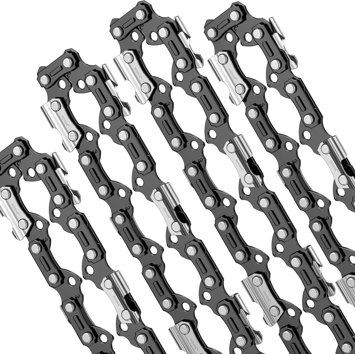 Zaagketting Set - Kettingzaag Kettingen - Hout Zagen - Hoge Kwaliteit - 4 stuks 38cm - Metaal