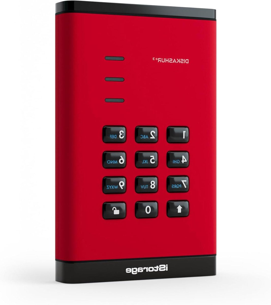 Draagbare Harde Schijf - Externe Opslag Beveiligde Schijf - Gegevens Beveiligen - Hardwareversleuteling - 1 TB - Rood