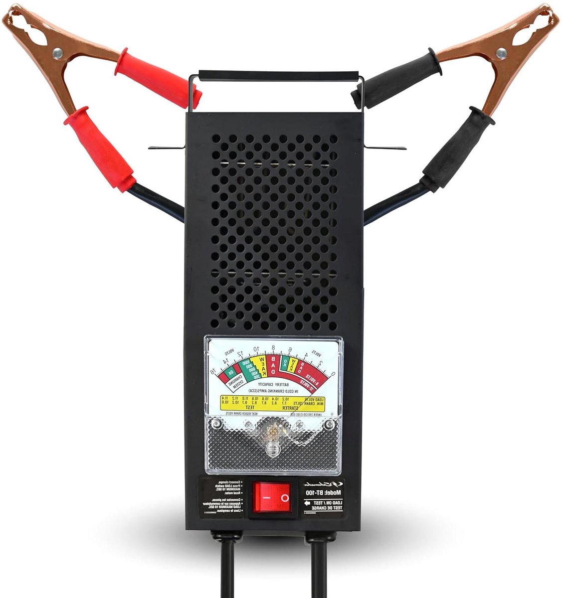Batterijlaadtester - Accutester - Voertuigonderhoud - Volledige Laadsysteem Diagnose - 100 A - Zwart