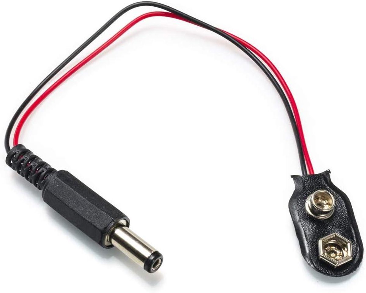 Voedingskabel - 9V Kabel - Kluis Gebruik - Voor Buitengebruik - 9 Volt - Wit