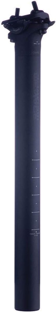 Fiets Zadelpen - Zitbuis Onderdeel - Fietsen Onderhoud - Twee Schroeven Klem - 350mm x 27.2mm - Zwart