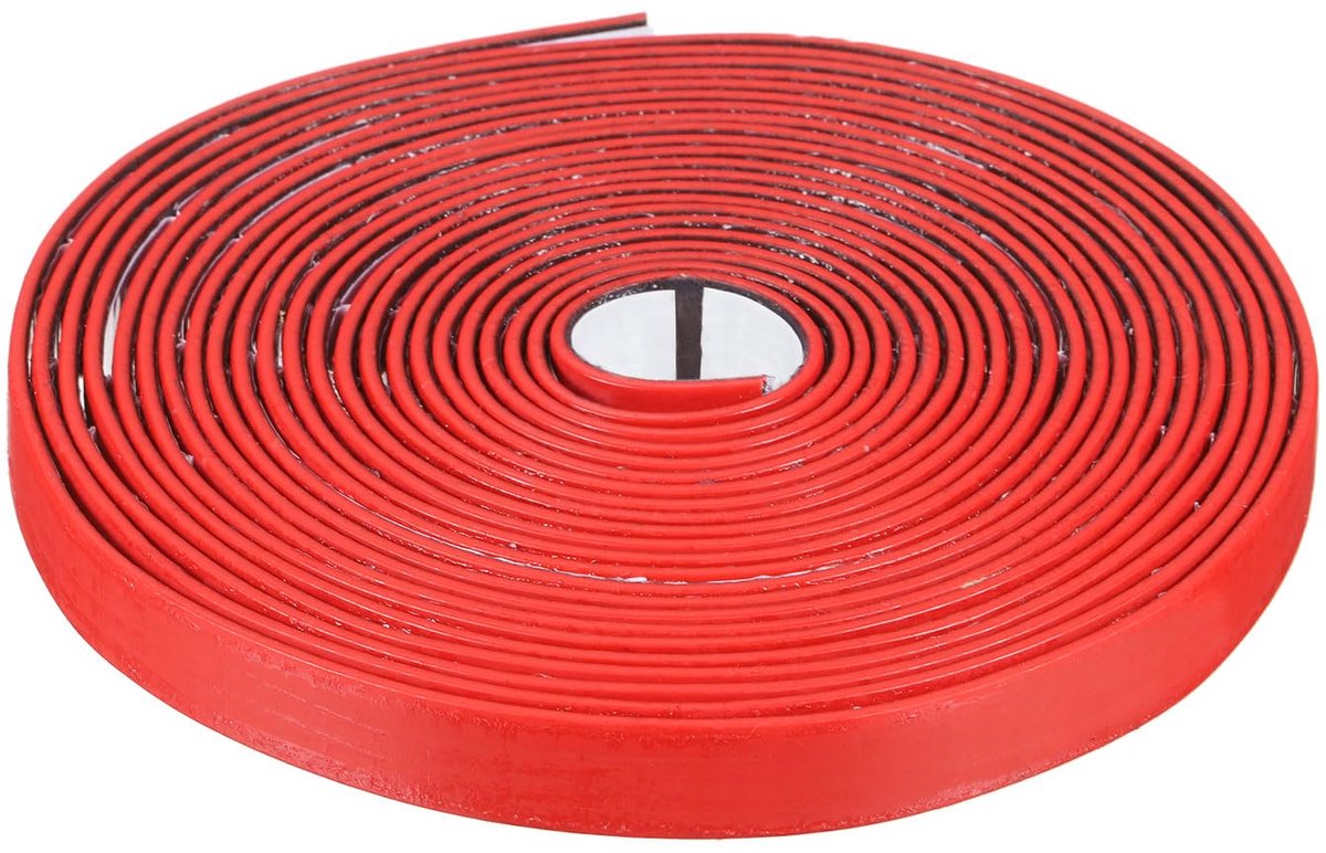 Rook- en brandwerende strips 4 m rekbare tochtstrip zelfklevend grafiet rubber composietmateriaal voor brandwerende ramen en stalen deuren 1,59 inch B x 0,08 inch H rood