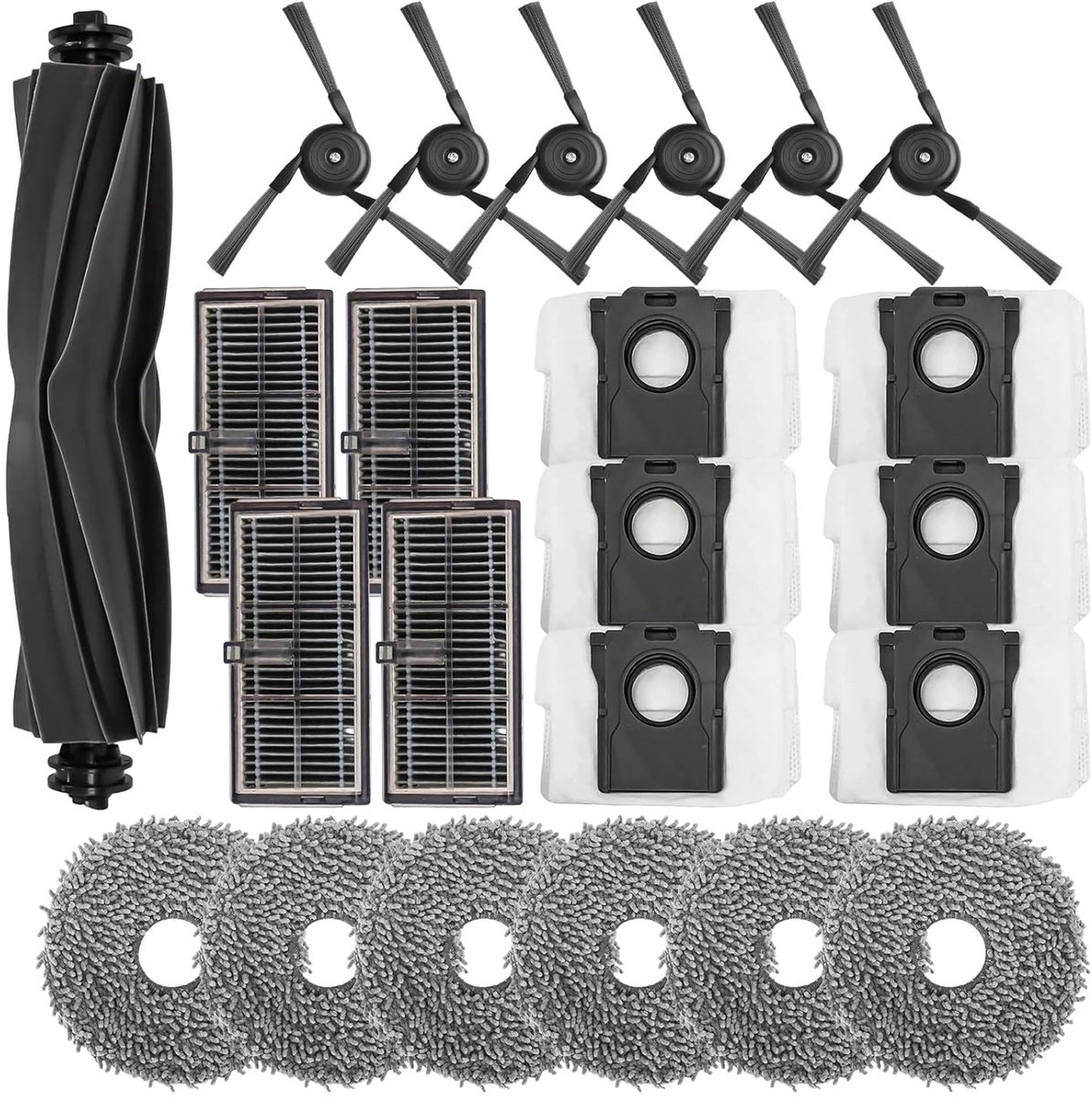 Geschikt voor MOVA P10 Pro vervangingsonderdelen, complete reinigingsaccessoires voor stofzuiger hoofdborstel, dweil en zak, geschikt voor Dreame robotstofzuiger, geschikt voor X40 Ultra/MOVA P10/P50 Pro Ultra hoofdborstel-Stijl 1