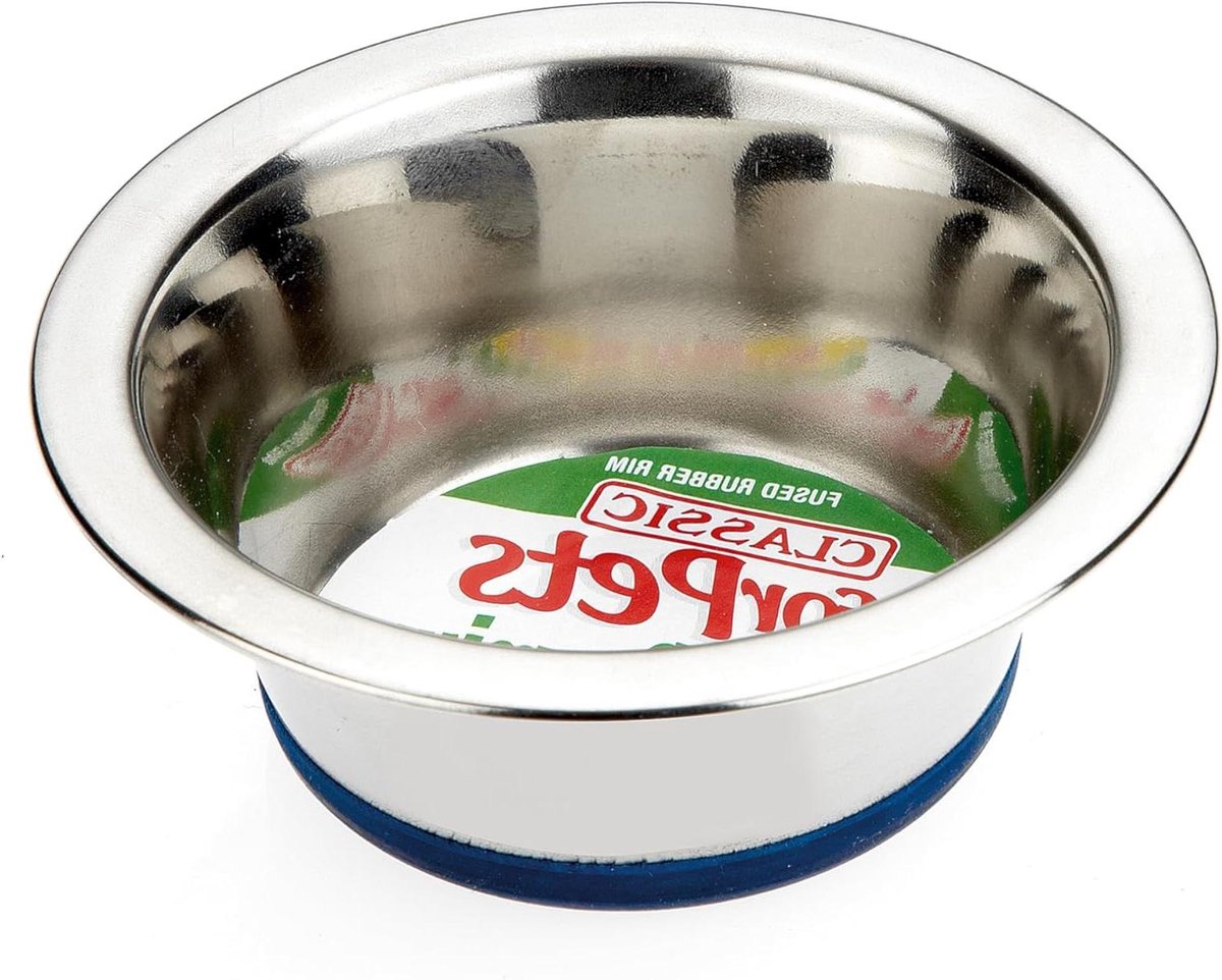 Voederbak RVS - Hondenbak Kattenbak - Huisdieren Voeren - Antislip Onderkant - 165 cm - Zilver