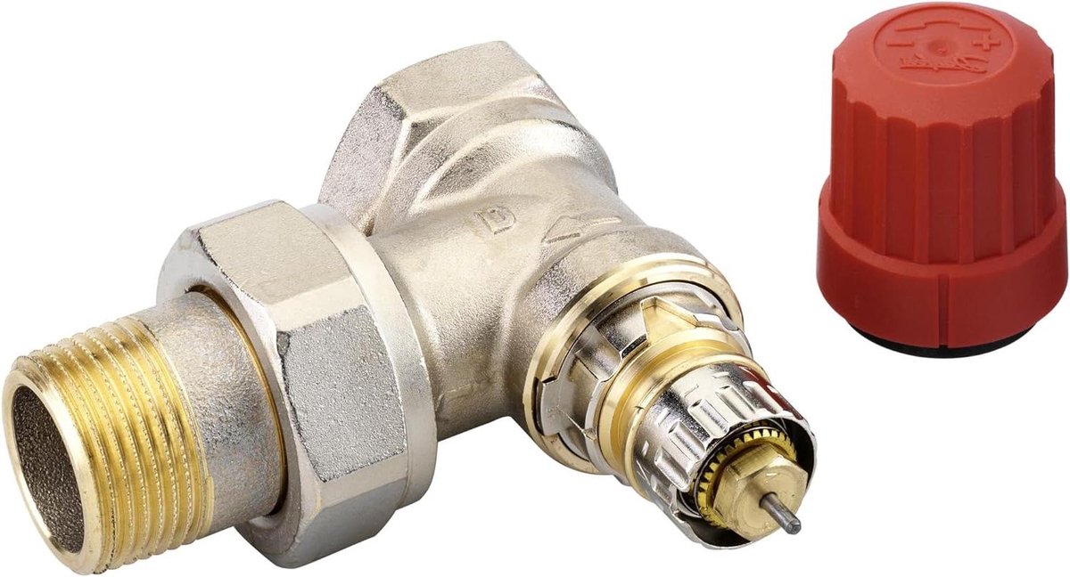 Verwarming Ventiel - Onderdeel Centrale Verwarming - Waterstroming Regelen - Messing Behuizing - DN20 3/4" - Zilverkleurig