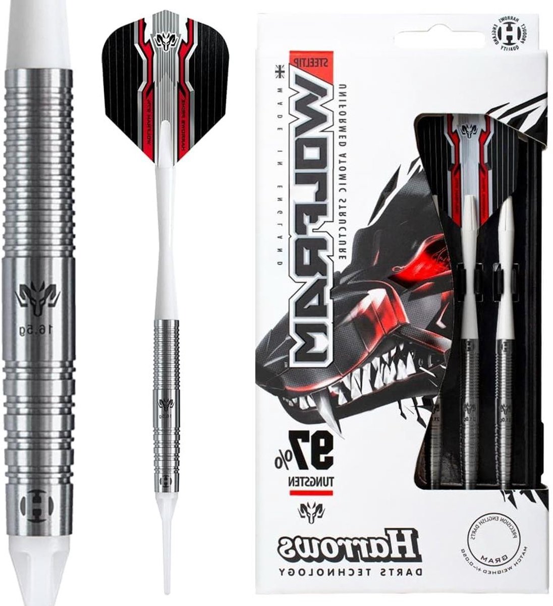 Wolfram Soft Tip Darts - Dartpijlen Set - Precisie Werpen - 97% Wolfram Constructie - 30 g - Veelkleurig