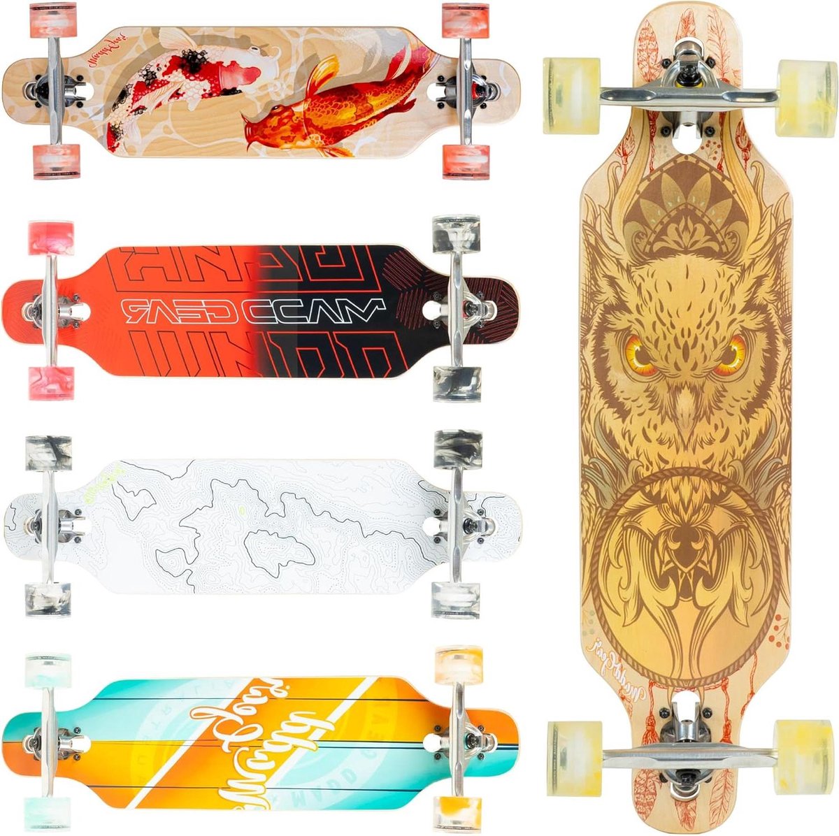 Cruiser Skateboard Longboard Stadsboard Stadsvervoer 8-laags Esdoorn Dek 787 cm Swift