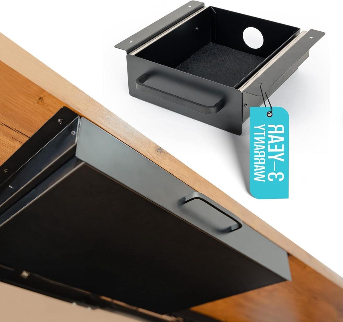 Onderbouw Lade - Bureau Lade Uitschuifbaar - Bureau Organisatie - Met Kabelmanagement - 20.3 x 19 x 7.1 cm