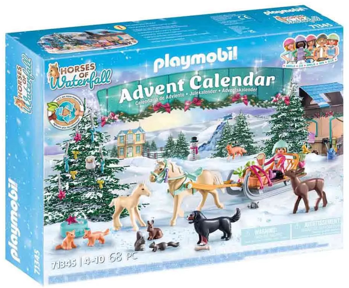 PLAYMOBIL Adventskalender Paarden: kerst sleerit - 71345 — afbeelding 8