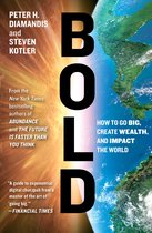 Boekcover "BOLD" met de auteurs Peter H. Diamandis en Steven Kotler. De titel is groot gedrukt, met op de achtergrond de aarde.