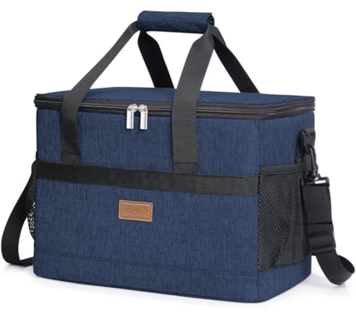 ModernStore Grote Koeltas 20L - Zachte Koelbox Draagbaar - Donkerblauw - Voor Boodschappen, Picknick, Camping & Strand