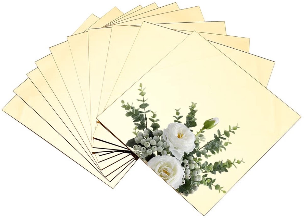 Dailygoods- Spiegeltegels Zelfklevend - Vierkante Wandspiegel - Acryl Muurstickers - Decor