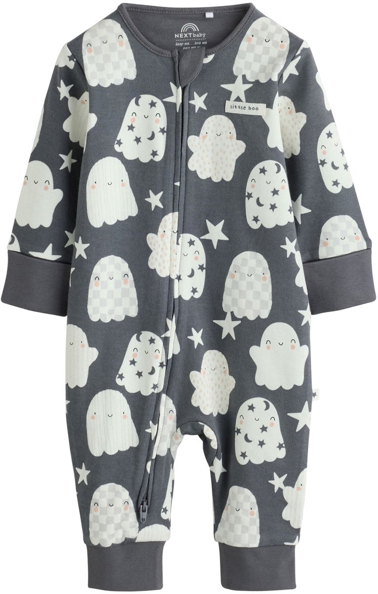 Next - Jongens - Babypyjama met tweewegrits - Grijs