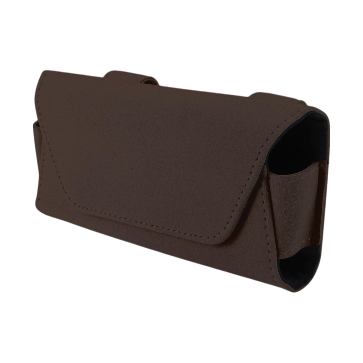 Dailygoods - Auto Zonnebril Case met Magnetische Universele Zonneklep Zonneklep Zonnebril Houder voor Auto Suede Donkerbruin 16.5x8.2cm 1 Stks