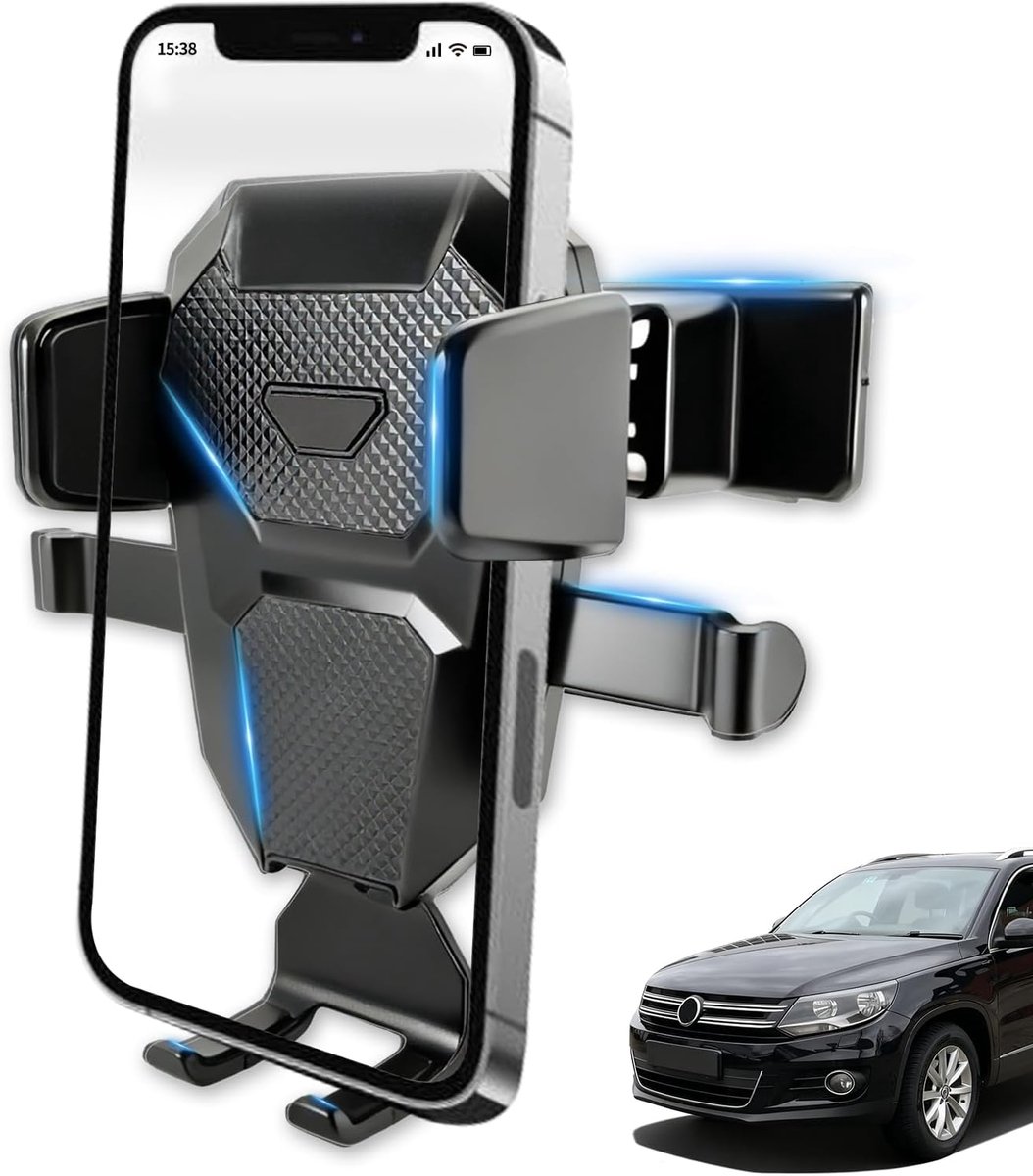 telefoonhouder voor VW Tiguan 2010-2019 - mobiele telefoonhouder voor VW Tiguan, autotelefoonhouder voor Volkswagen Golf Sportsvan (16-21), autotelefoonhouder met 360° gebruik