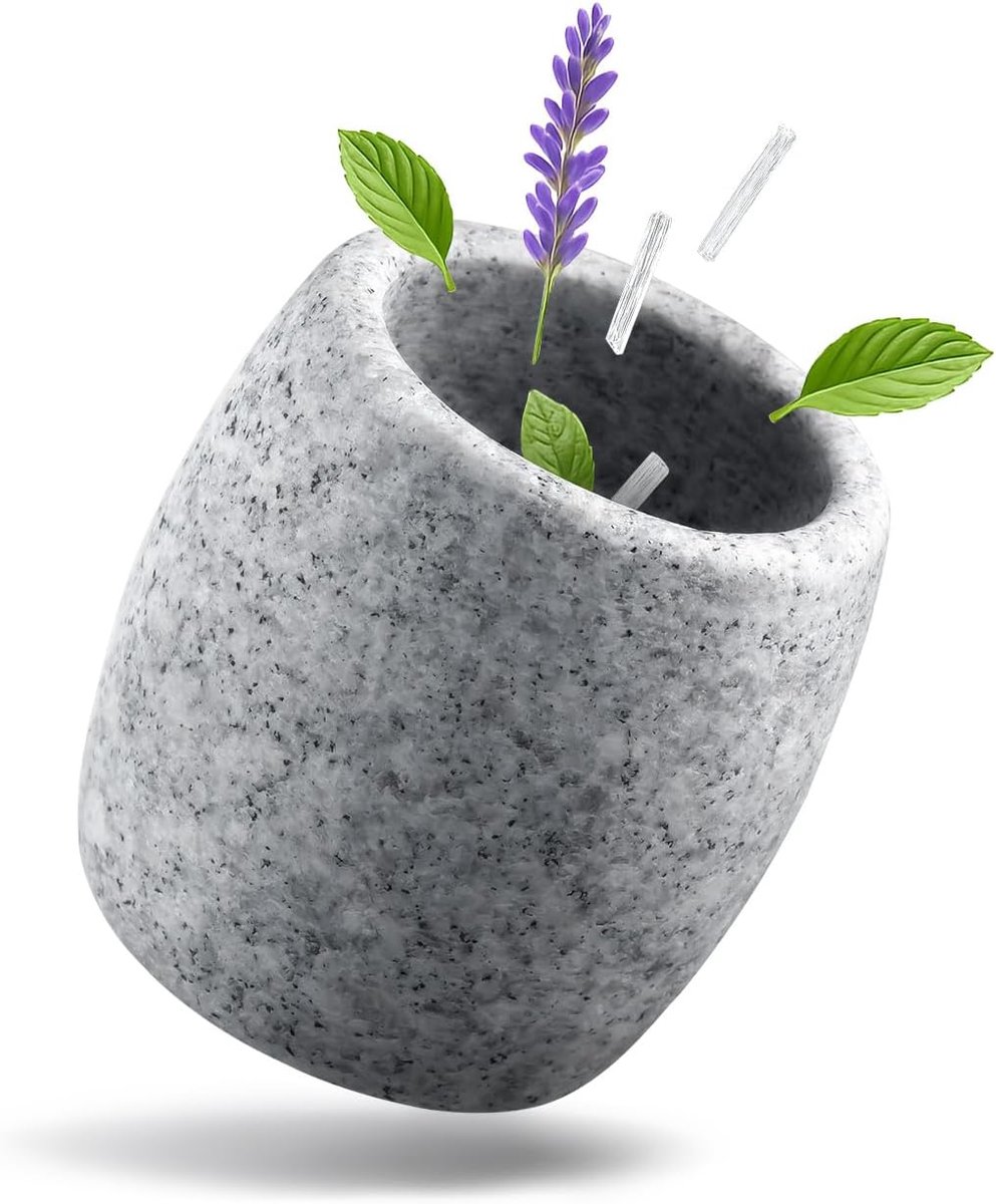 Verdamperschaal sauna van graniet - 6,5 x 6,5 cm sauna-ei voor mentholkristallen en sauna-oliën - intensieve geur bij het verwarmen - hittebestendige sauna-accessoires - stijlvolle decoratie