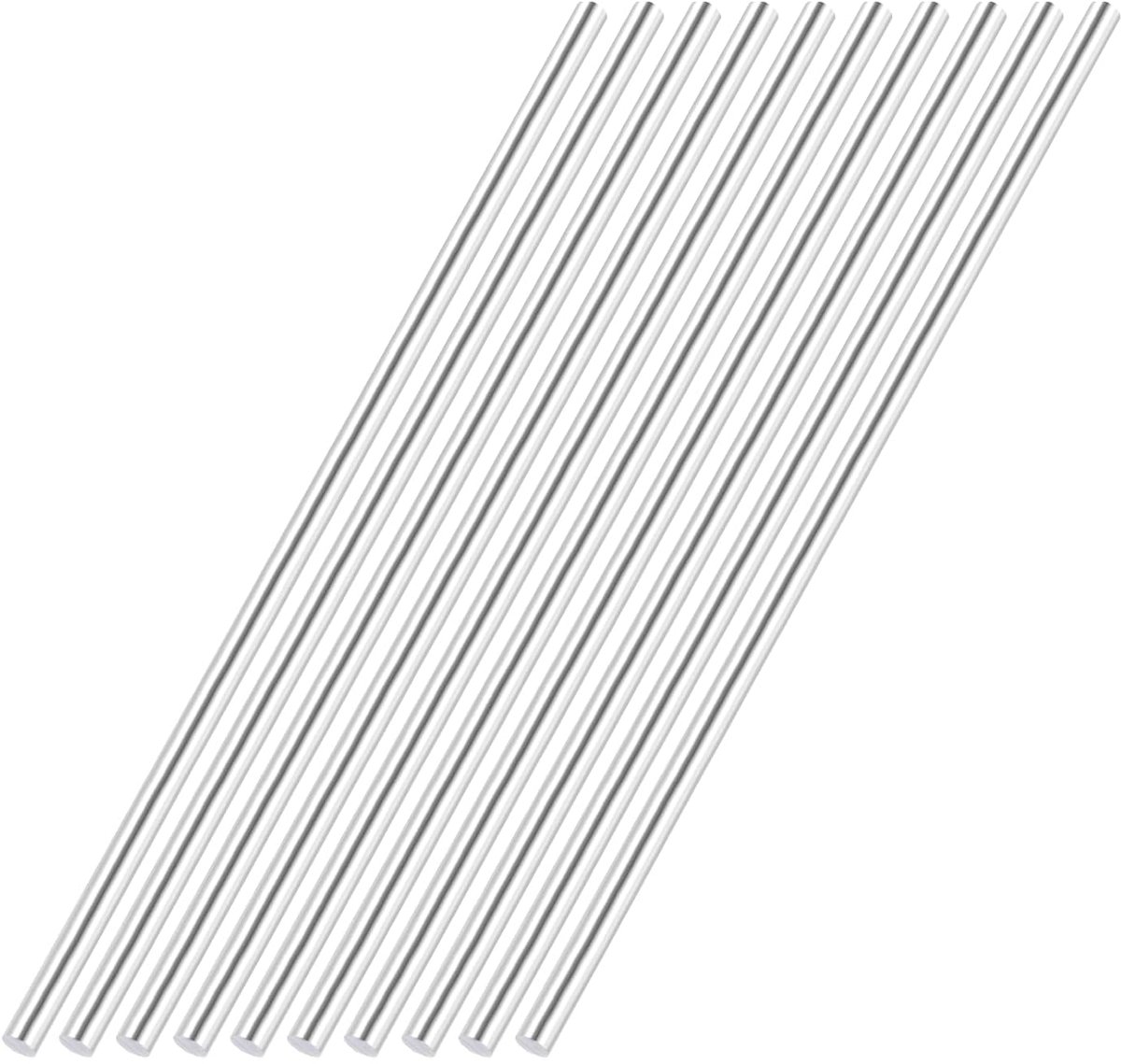 Aluminium ronde staaf, 1/4 inch diameter 6061 massief metalen staaf, 10 inch lengte voor doe-het-zelf handgereedschap, verpakking van 10