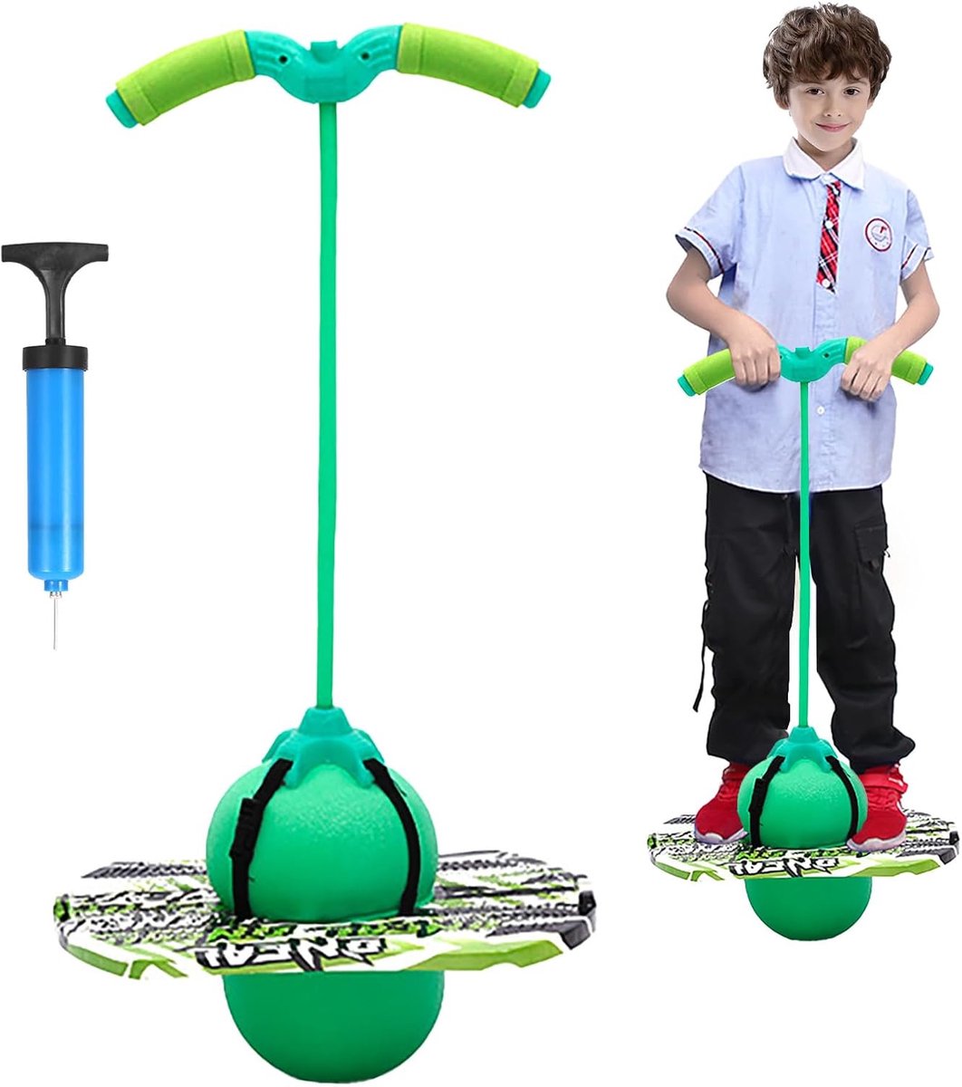 Stick voor kinderen, pogo met handgrepen, 100 kg gebalanceerd en gecoördineerd bouncing, handgrepen zijn verstelbaar, geschikt voor kinderen en volwassenen, voor het trainen van het evenwicht