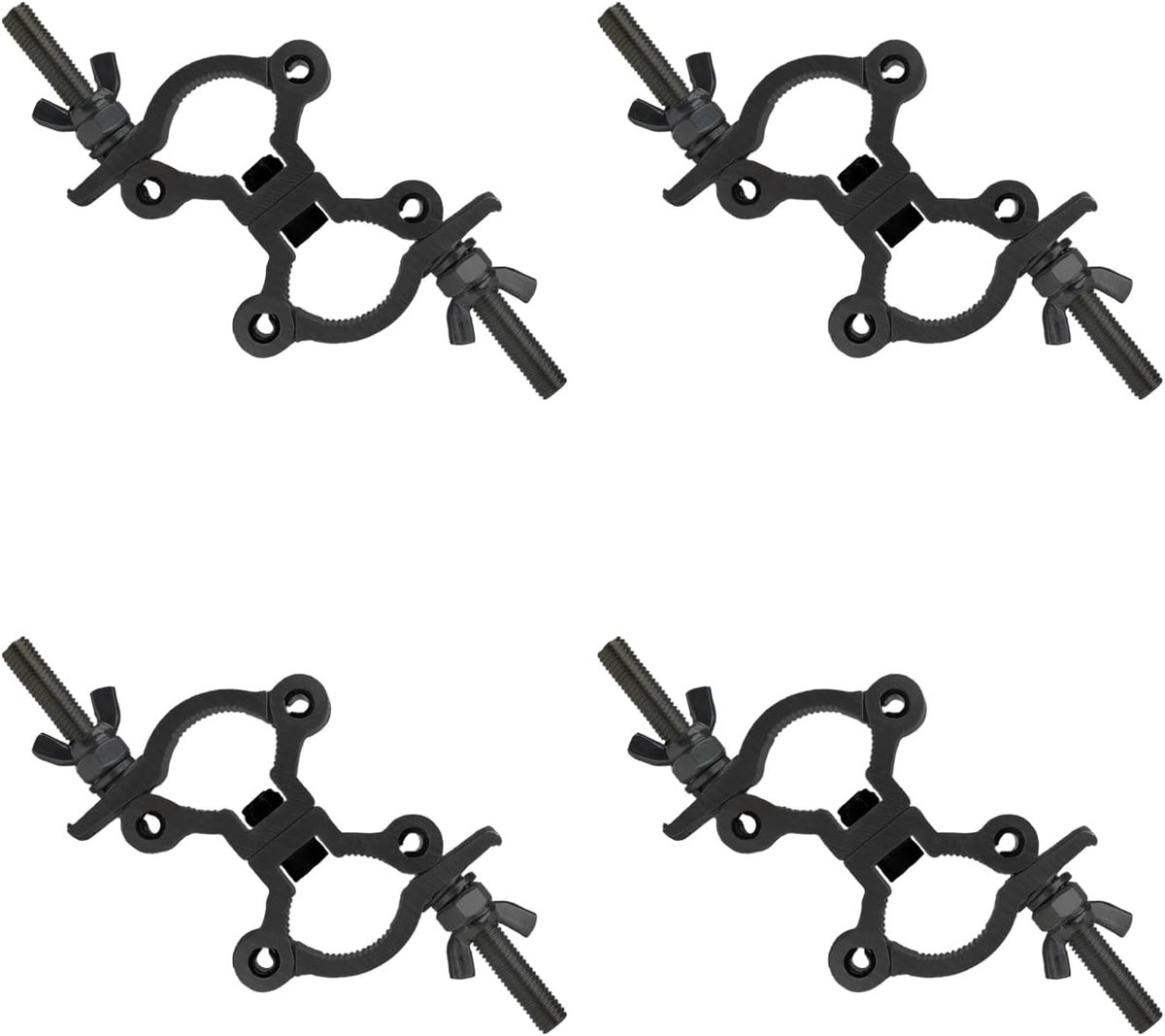 Truss draaibare koppelingsklemmen voor verlichting, Quick Release Dual Head Truss O-klem, 35 mm-45 mm (1,38 in-1,77 inch) dubbele draaibare buisklem, wikkelbare buisklem