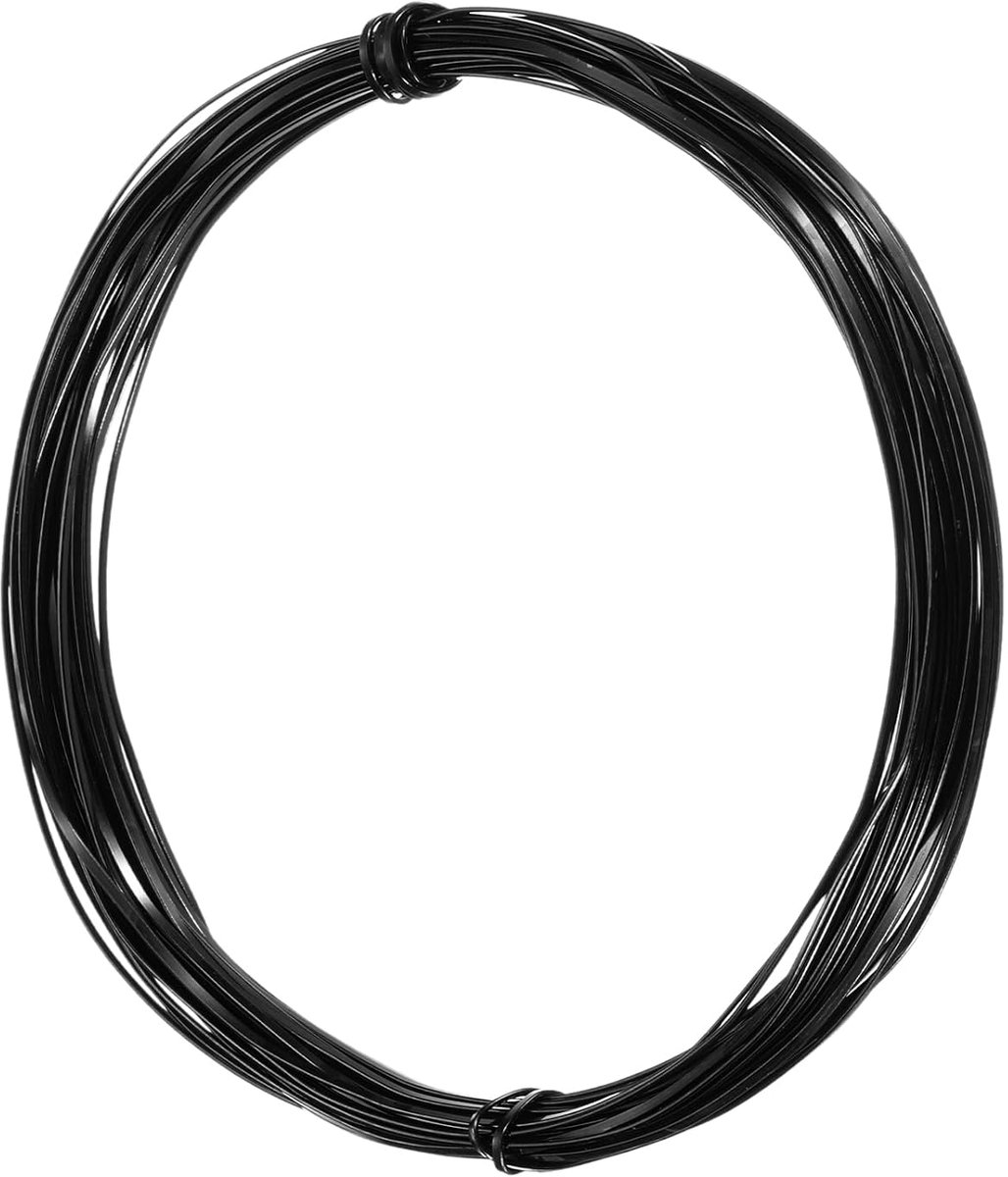 Draad, 1 mm, voor knutselwerk, 0,5 mm dik, flexibele metaaldraad, voor bloemversiering, sculptuur, sieraden maken, zwart