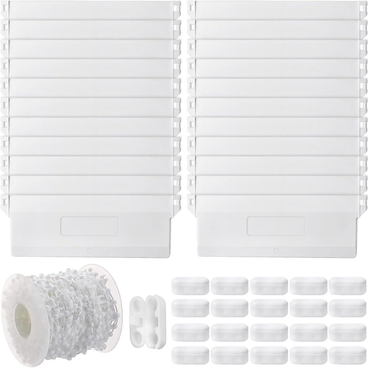 verzwaringsplaten, 20 stuks, 127 mm, met 10 m ketting, rolketting, 20 kettingverbinders, lamellengordijn, reserveonderdelen, accessoires, gewichten voor verticale jaloezieën, gordijn