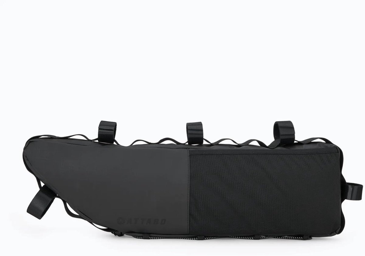 SnelShoppen - Onderste L 4L Fietstas - Waterdichte Fiets Frame Bag - Polyester - Zwart - Ideaal voor Gereedschap, Snacks en Accessoires