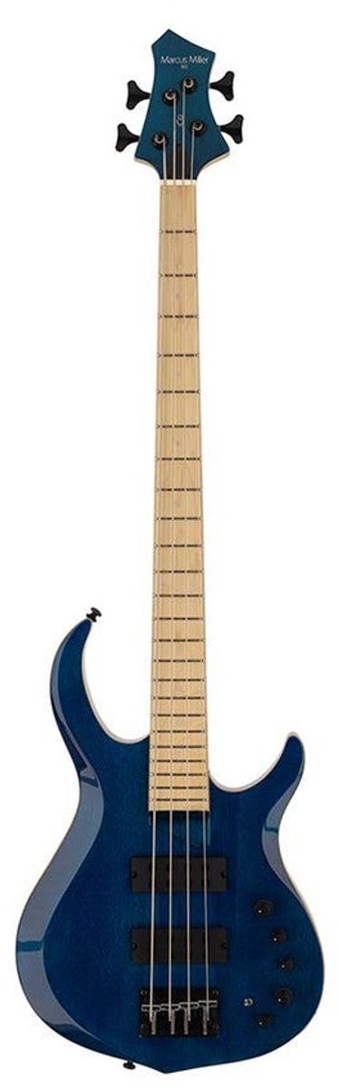 Sire M2+ 4/TBL Marcus Miller 4-Snarige Basgitaar Transparent Blue