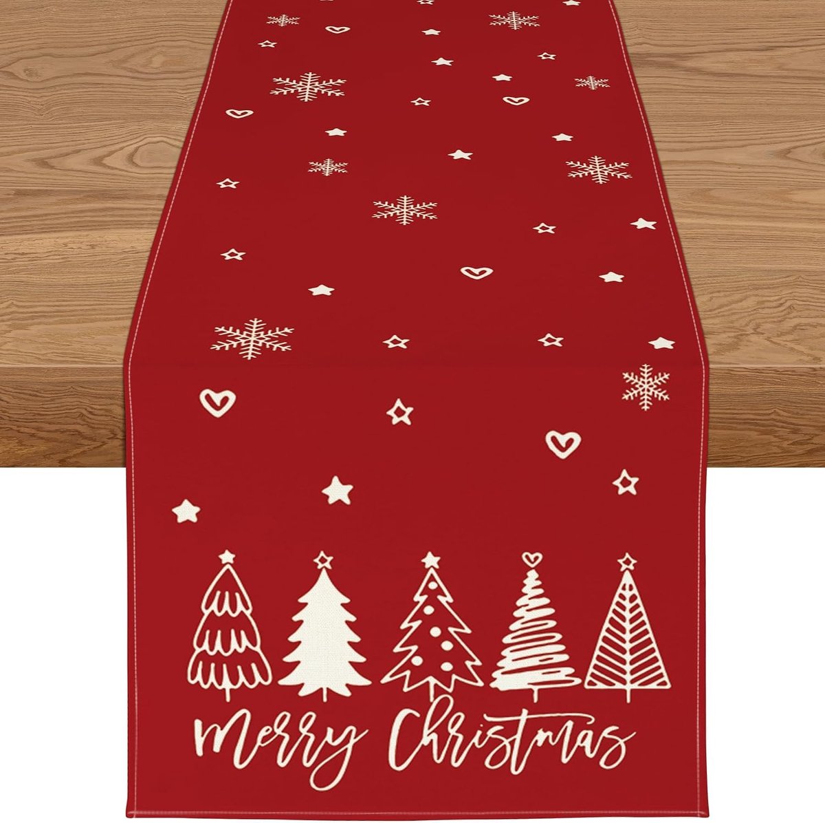 Kerst Tafelrunner Winter Waterafstotend - Moderne Tafel Decoratie voor Eetkamer, Keuken en Feest, Tafelrunner Lengte 300 cm, Feestelijke Decoratie Binnen Buiten