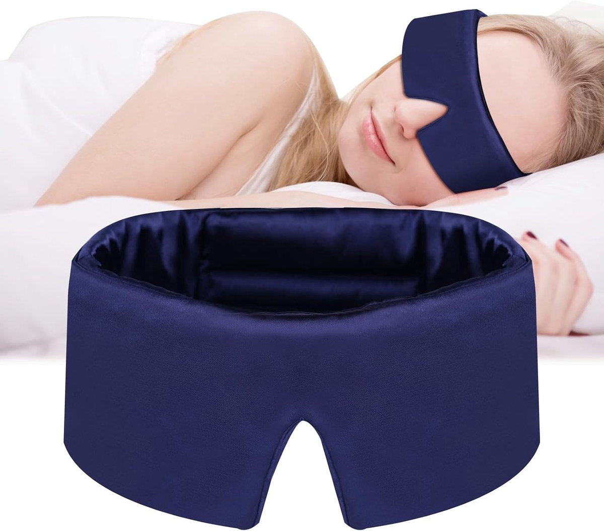 Slaapmasker met oordopjes - lichtblokkerend - zacht en comfortabel - ideaal voor een diepe slaap - SnelShoppen