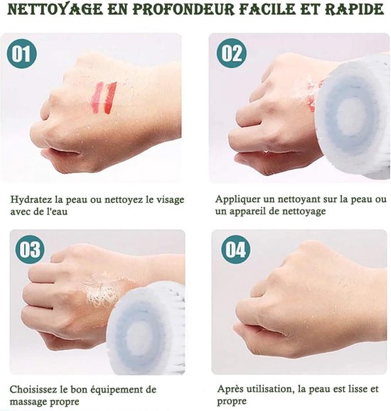 Vervangende borstelkoppen voor Clariso-nic MIA & MIA 2 PRO PLUS gezichtsmassageapparaat, gezichtsreiniger, borstelkop voor verzorging van de poriën — afbeelding 4