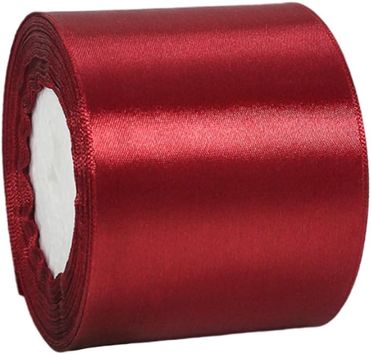 Linten voor Cadeauverpakking, 22m 5,8 cm Inpaklint Taartlint Zijde Dik Lint Wijnrood voor Knutselen, Union Jack Brits, Kerstmis, Huwelijksauto, Boeket, Taartdecoratie