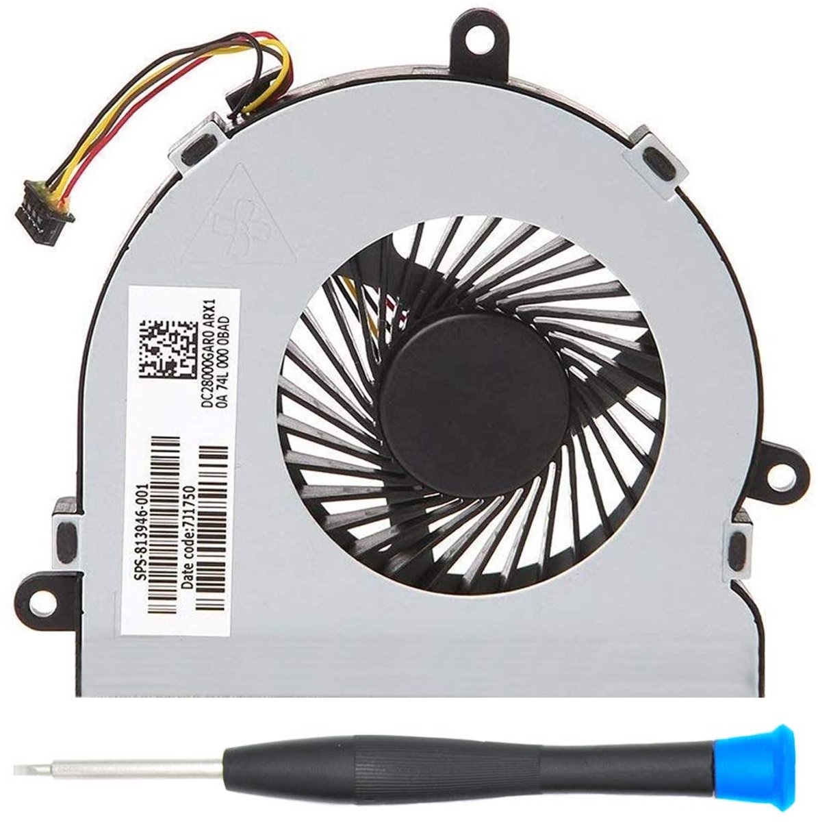 Laptop CPU Koelventilator 4 Pin 4 Draad Vervanging voor HP 250 G4 255 G4 Notebook 15-AC Serie DC28000GAR0 XRF-813956-002 Incl (+) Schroevendraaier