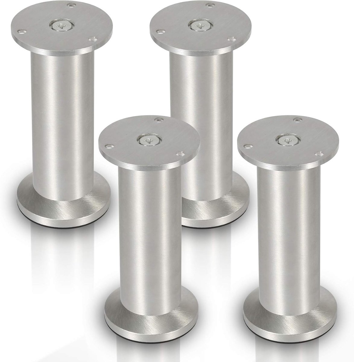 Poten, hoogte 200 mm, meubelpoten, belastbaar tot 250 kg, ronde tafelvoet, bankpoten, voor meubels, keukenkasten
