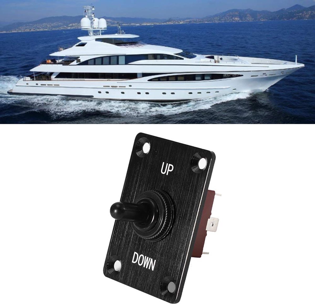12V aluminium ankerlier bedieningspaneel tuimelschakelaar voor jachtboot Interrupt paneel
