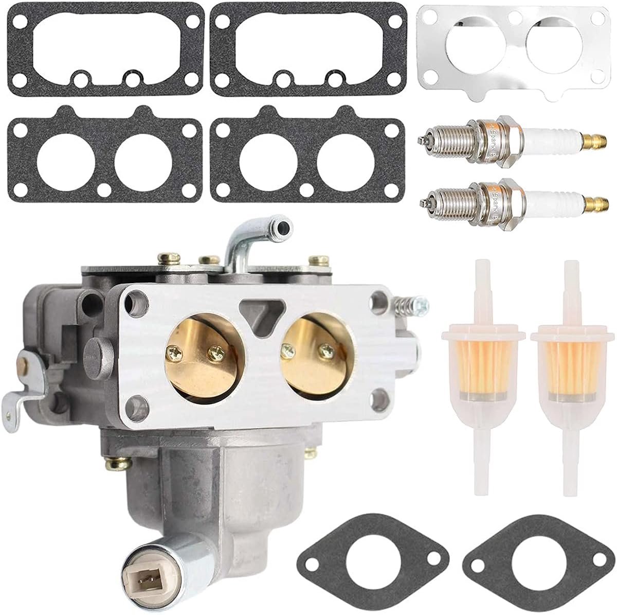 791230 Carburetor Replacement for Briggs & Stratton 799230 796227 699709 499804 20HP 21HP 23HP 24HP 25HP intek V-Twin 4 Cycle Engines, with Mounting Gaskets Fuel Filters