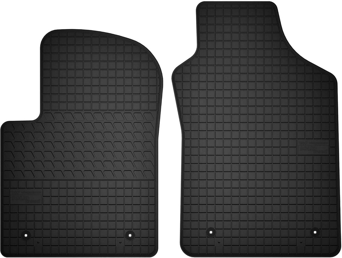 rubberen matten voorzijde compatibel met Ford Ka MK2 (2008 tot 2012) - 2-delige set zwart perfect passende vloermatten