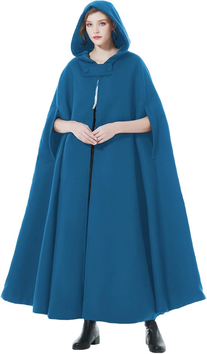Wolmix Capuchon Kaap Vrouwen met Zakken voor Trouwjurk Bruiloft Feest Kerstmis Halloween Middeleeuws